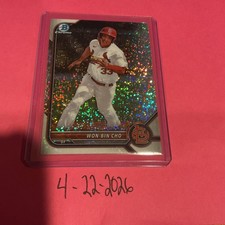 2022 Bowman Draft Won-Bin Cho BDC-65 Chrome Sparkles Refractor - Cardinals
