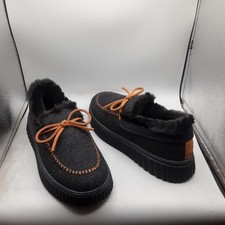 Skechers Cozy Ojai Moccasin Slippers Women's 8.5M Black A228