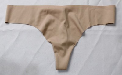 Third Love Women's 4-Way Stretch Zero Edge No-Show Thong MS7 Taupe Small NWT