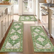 Boho Washable Kitchen Rugs Sets of 3, Non Slip Kitchen Mats for Floor with