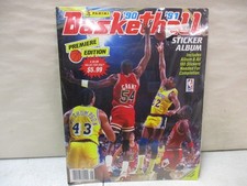 1990-91 Panini Basketball Sticker Album with 180 Stickers
