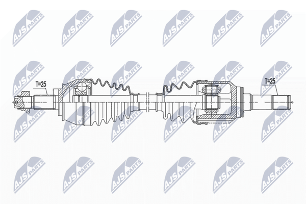 NTY Antriebswelle NPW-FT-049 Passend FüR Fiat-image