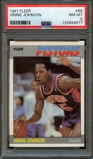 1987 Fleer #58 Vinnie Johnson PSA 8 - Pistons