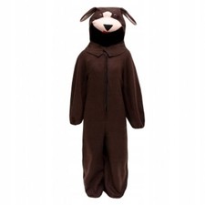 Kostüm Kinder 92/104 cm - Plüschoverall mit Mütze für Fasching