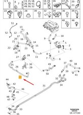 Manguera de tren motriz eléctrica sistema de refrigeración VOLVO XC40 32257929 NUEVO GENUINO