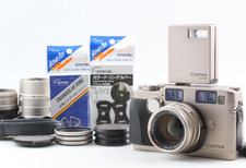 3Lenses  MINT w/ TLA140  Contax G2 35mm Film Camera 28, 45, 90mm Lenses JAPAN
