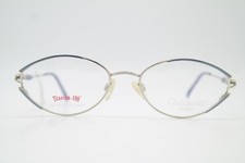 Vintage Glasses Charmant EU7631 TITANIUM Silver Blue Oval Frames