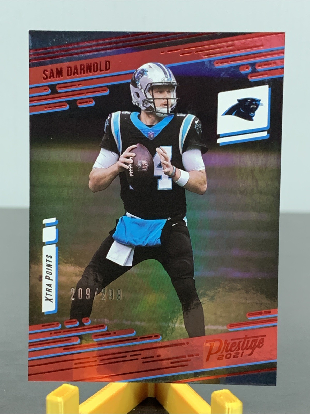 2021 Panini Prestige Xtra Points Red Sam Darnold 214/299 Carolina Panthers #166