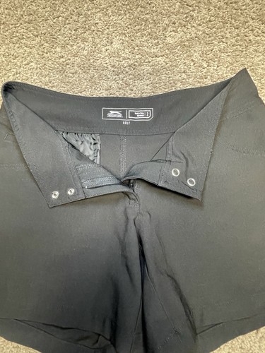 Slazenger golf shorts Size 2 Black Athletic Activewear Sporty Lightweight Pocket - Picture 5 of 6