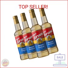 Torani Syrup, French Vanilla, 25.4 Ounces Pack of 4 