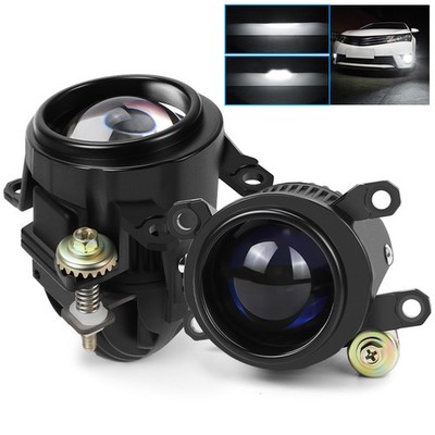 2.0'' Fog Lights Bi Projector Lens Hi/Lo Beam Retrofit For Toyota Corolla Sienna
