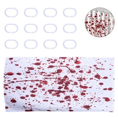 Horrible Waterproof Bath Curtain Halloween Theme Decorative Shower Curtain