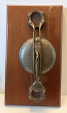 San Francisco Cable Car Sfc Solid Brass Conductor Bell Mounted Wood Trolley Knoc