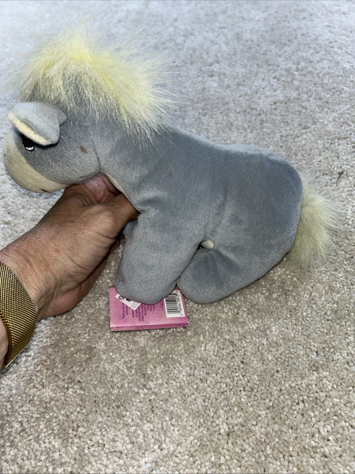 Vintage 1998 Enesco Precious Moments Tender Tails Donkey 8" Plush With Hang Tag - Image 2 of 4