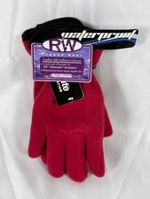 Ladies Microfleece Gloves 3M Thinsulate Size S/M Red