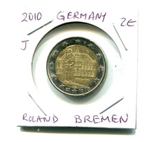 2010 GERMANY 2€ 2 EURO COMMEMORATIVE ROLAND BREMEN J Hamburg Mint !