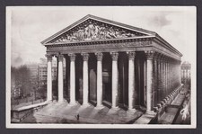 FRANCE, Postcard RPPC, Paris, La Madeleine Church and Rue Royale