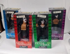 KISS 4-Pc Collectible Statuettes Set NIB Gene Ace Paul Peter Spencer's Rare