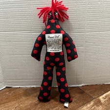 Dammit Doll Voodoo Doll Stress Relief Gag Gift Black w/Red Polkadot