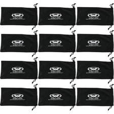 12 Black Micro Fiber Sunglasses Sunglass Carrying Pouch Case Bag Storage Sleeve