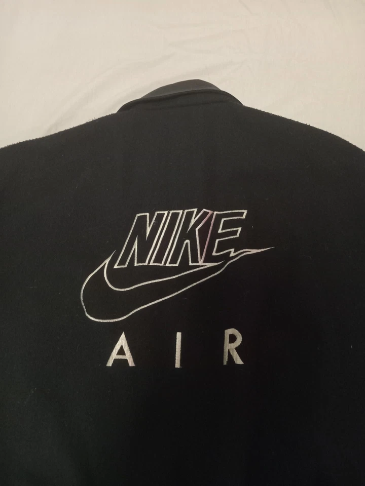 Mens Vintage Nike Air Varsity Wool Leather Jacket L Black.....CLOSET CLEAROUT - Image 4 of 4