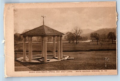 White Sulphur Springs West Virginia WV Postcard Radio Chalybeate Golf Links