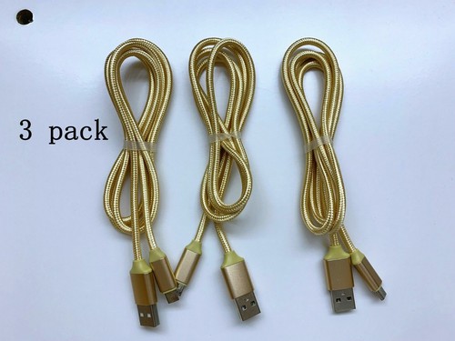 Cargador Micro USB de 3 Unidades Cable de carga rápida para Samsung Androi - Picture 4 of 10