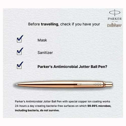 Bolígrafo Parker antimicrobiano jotter iones de cobre - recubierto CION - Imagen 5 de 6