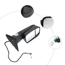 Towing Mirror Left Side Rearview Mirror Black For 2019-2021 Ram 2500 3500