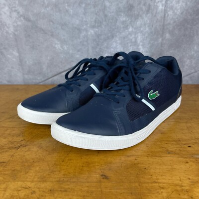 Lacoste Strideur Mens Casual Blue Canvas Sneakers Shoes Size