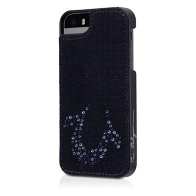 TRUE RELIGION JEANS IPHONE 5 5S CASEY SNAP-ON SWAROVSKI ELEMENTS PREMIUM DENIM 