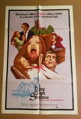 HOUSE OF DARK SHADOWS 1970 Genuine 27x41 1-sheet movie poster Style C folded   