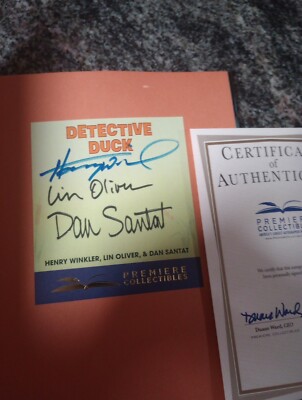 Detective Duck: The Case of the Strange Splash-SIGNED HENRY WINKLER With Coa