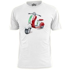 Mens Scooter Water Colour  T Shirt Vespa Lambretta Mod