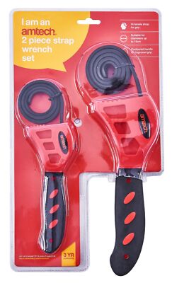 2-teiliges Riemenschlüssel-Set Schlüssel Griff Handwerkzeug 100 mm 150 mm locker fest Amtech