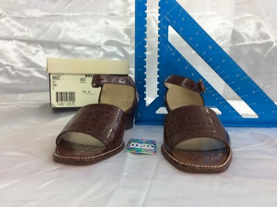 Bally Brown Leather Italy Strap Slingback Women display picture 2
