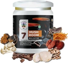 7 Mushroom Coffee Powder Mix - CHKRA - Premium Herbal Instant Coffee - 100 grams