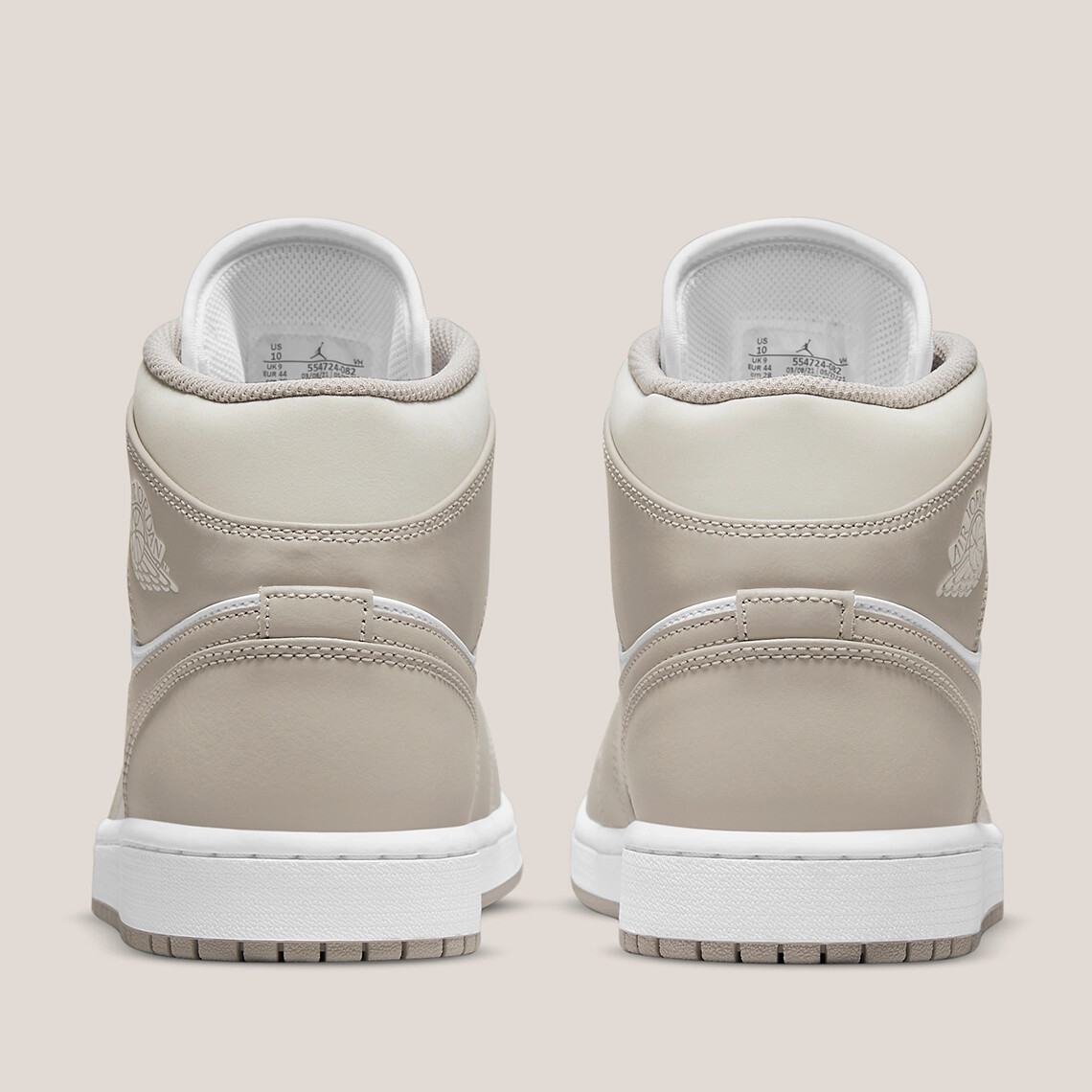AIR JORDAN MENS RETRO 1 MID AJ1 LINEN WHITE GREY OG 554724
