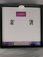 Lulea Sterling Silver Owl Stud Earrings.
