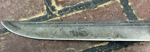 Coltello da chef vintage Forgecraft Hi Carbon 10" full tang USA - Foto 6 di 9