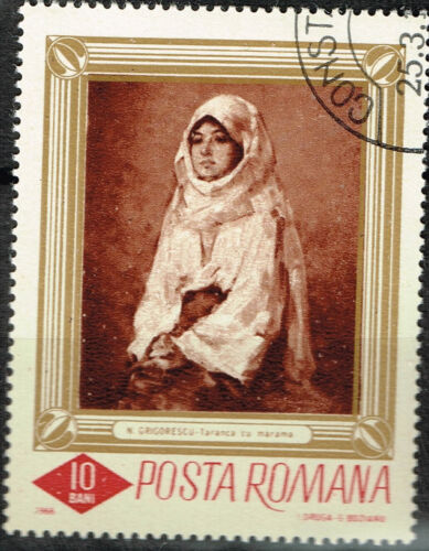 Romani Culture Ethnicities Roma Gipsy Native Girl stamp 1966 A-2 - Afbeelding 1 van 1