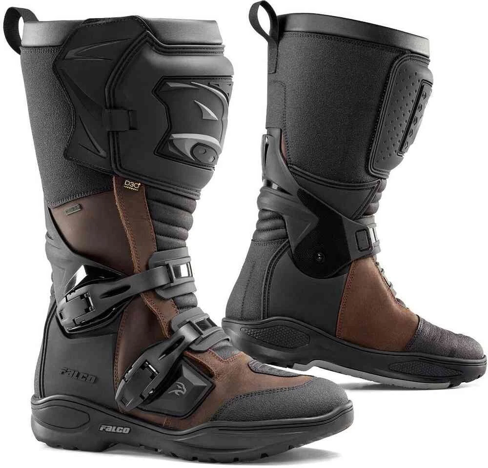 Scarpe Moto Uomo In Pelle Impermeabile, Marrone, Taglia 46 EU - Stivali Da Motociclista Con Caviglia Rinforzata E Puntale Protetto