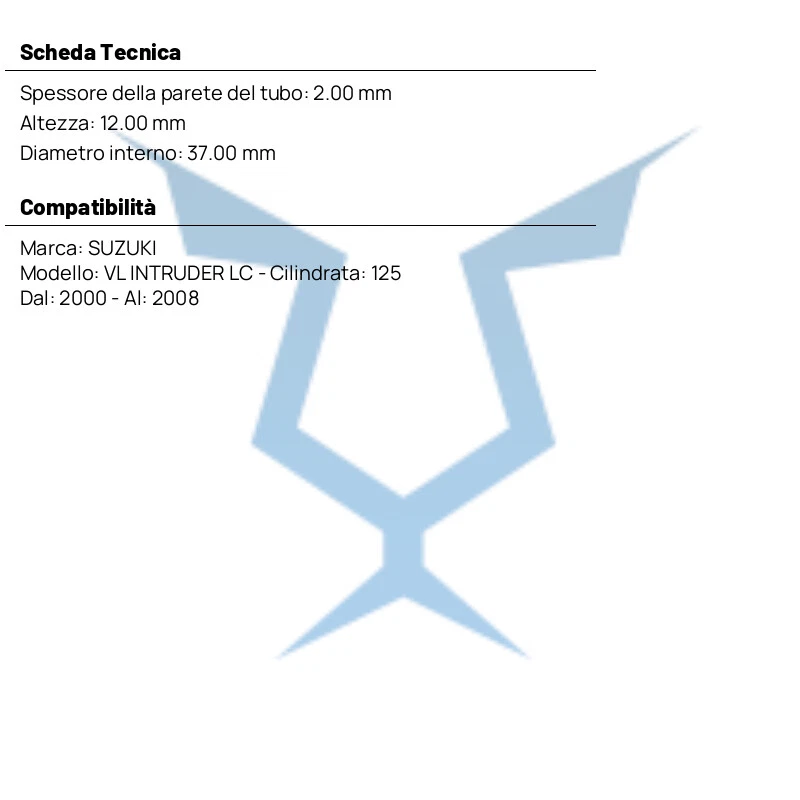 BOCCOLE GUIDA FORCELLA JMP 37X12X2.00 PER SUZUKI 125 VL INTRUDER LC 2000-2008 - Immagine 4 di 4