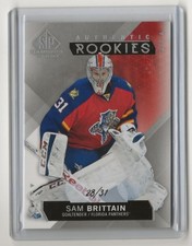 15-16 2015-16 SP Game Used #167 Sam Brittain 28/31 Authentic Rookies Panthers