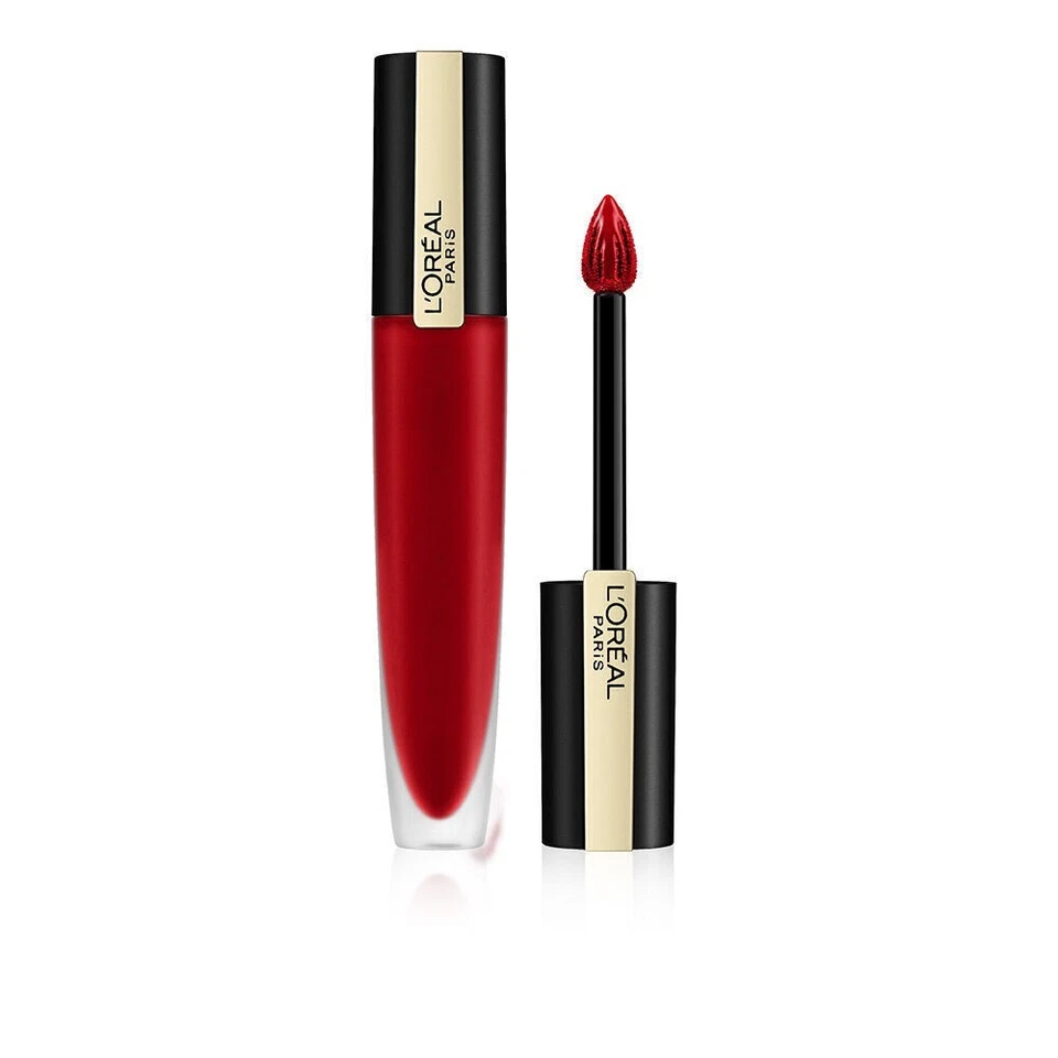 L'OREAL ROUGE SIGNATURE MATTE LIQUID LIPSTICK LIP INK - EMPOWERED (134) RED