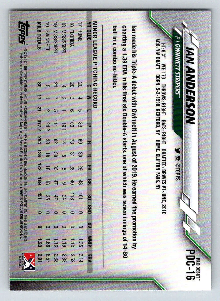 2020 Topps Pro Debut Chrome #PDC164 Nolan Gorman (ref 203553) - Image 2 of 2