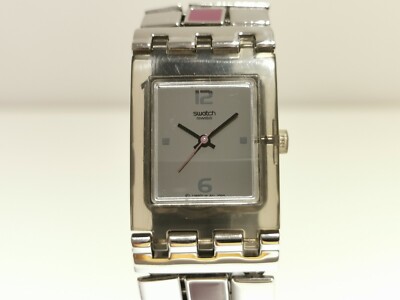 RETRO LADIES BEAUTIFUL WATCH WITH ST.STEEL BRACELET ''SWATCH''/BEAUTIFUL DIAL/2009