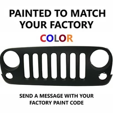NEW Painted Front Grille Fits 2007-2017 Jeep Wrangler
