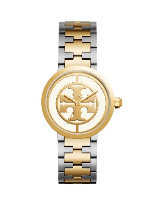 TORY BURCH TBW4027 THE REVA 2 TONE STAINLESS STEEL STRAP UNISEX WATCHES