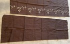 4 Curtain Valences / Brown With Pink And Mint Green Floral Design / New — photo 3